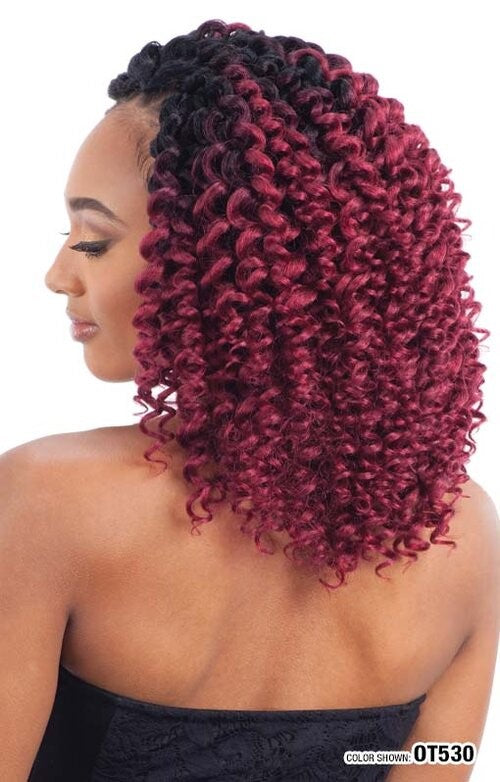 SHAKE N GO FREETRESS 2X WAND CURL BRAID CROCHET BRAID AMPLE CURL, SIDE VIEW