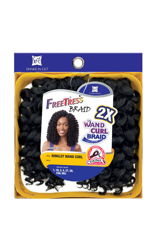 SHAKE N GO Freetress 2X Wand Curl Crochet Braids