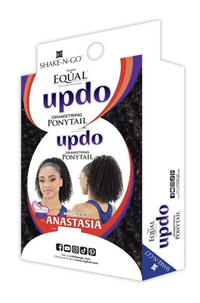 Thumbnail for Packaging of Equal updo drawstring ponytail hair product on a white background