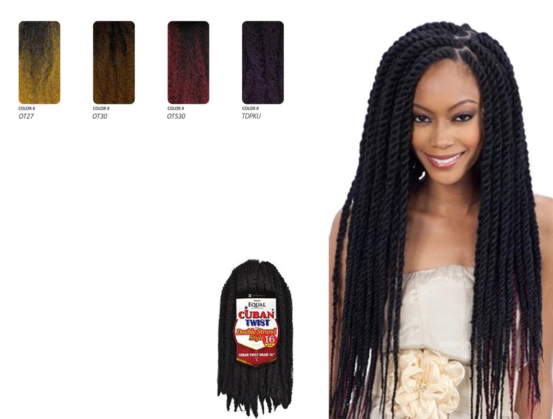 SHAKE N GO Equal Cuban Twist Braid 16"  sareya beauty supply store in calgary, kinky hair 