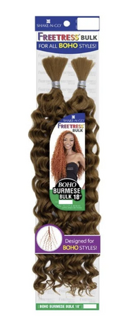 Thumbnail for Shimmerz Freetress Bulk hair extensions packaging with brown hair strands.