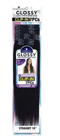 Thumbnail for Sharen Co Glossy clip-in hair extensions packaging with a woman's face on the label.