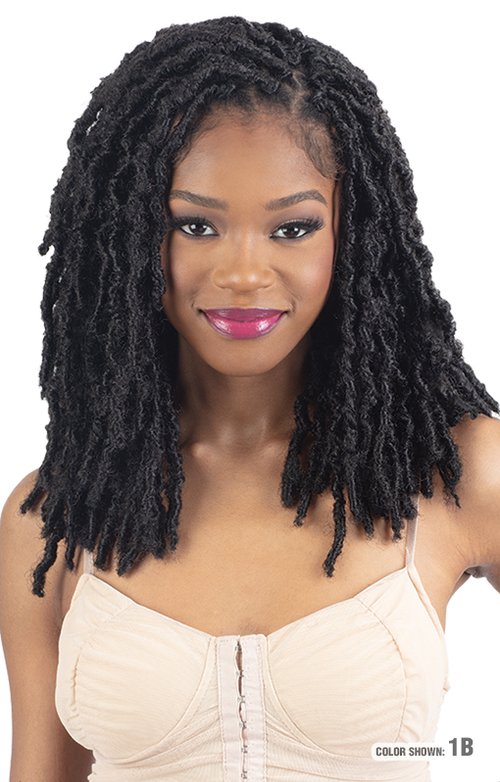 SHAKE N GO FreeTress 3X Popping Loc 12"  front view, sareya beauty supply store in calgary