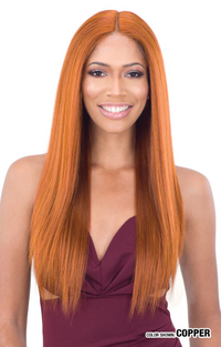 Thumbnail for SHAKE N GO FreeTress Ear to Ear Center Part Lace Front Wig - LIGHT YAKY STAIGHT 24