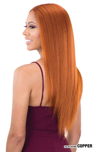 Thumbnail for SHAKE N GO FreeTress Ear to Ear Center Part Lace Front Wig - LIGHT YAKY STAIGHT 24