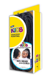 Thumbnail for SHAKE N GO FreeTress Kids Ponytail - BOX BRAID WITH CURLS Sareya Beauty Supply Store in Calgary Alberta Canada, ponytails