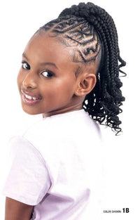 Thumbnail for SHAKE N GO FreeTress Kids Ponytail - BOX BRAID WITH CURLS Sareya Beauty Supply Store in Calgary Alberta Canada, ponytails