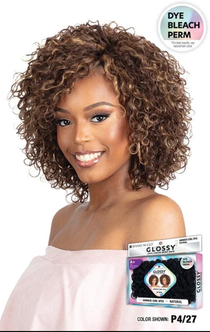 SHAKE N GO GLOSSY 100% Virgin Remy Hair Weave -Burmese Curl 3pcs