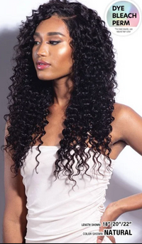 Thumbnail for Woman with long, curly hair styled in a wig, with product label visible.