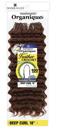 Thumbnail for Shake-N-Go Organique Feather Crochet Invisible Thread Deep Curl 18