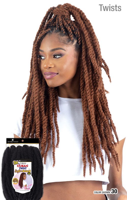 SHAKE-N-GO EQUAL 3X Cuban Twist Soft & Natural 16"