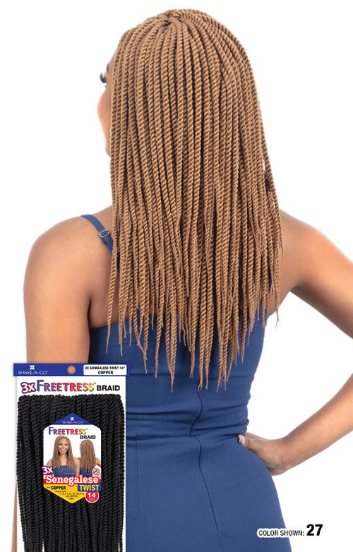 SHAKE N GO FREETRESS EQUAL 3X SENEGALESE TWIST 14", BACK VIEW