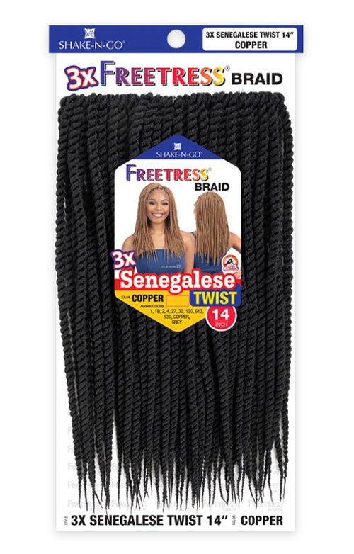 SHAKE N GO FREETRESS EQUAL 3X SENEGALESE TWIST 14", PACK VIEW