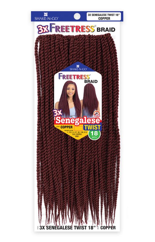 SHAKE N GO FREETRESS EQUAL 3X SENEGALESE TWIST 18", PACK VIEW