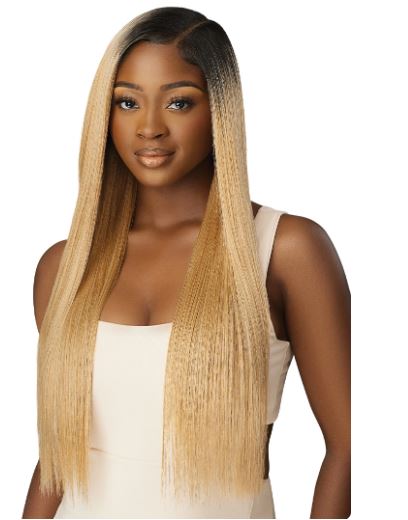 OUTRE VIRGIN SLEEK PRESSED  HD HAND - TIED LACE CLOSURE 18" 20" 22" + 4x4, SIDE VIEW