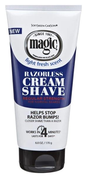 SOFTSHEEN CARSON Magic Razorless Cream Shave- Regular (6oz)