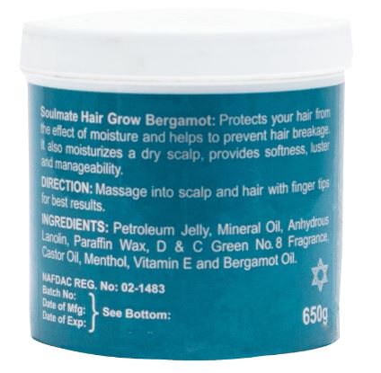 SOUL MATE HAIRGRO BERGAMOT-330g