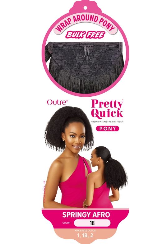 OUTRE PRETTY QUICK - WRAP PONY - SPRINGY AFRO -LABEL