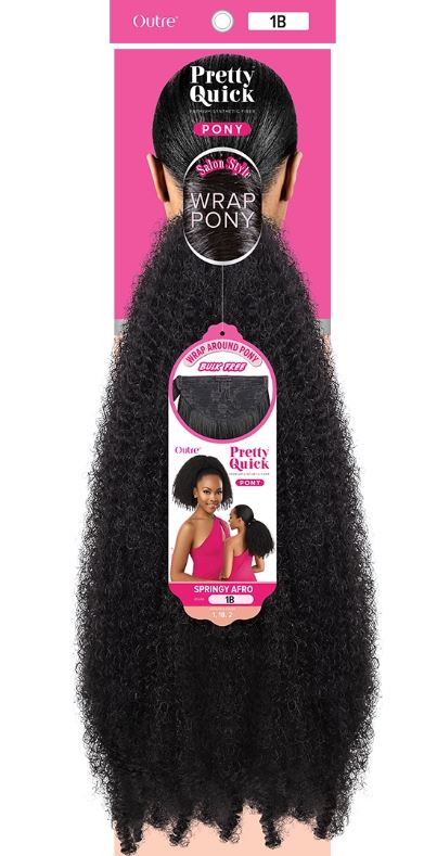 OUTRE PRETTY QUICK - WRAP PONY - SPRINGY AFRO- PACK