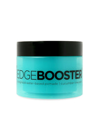 Thumbnail for Turquoise jar of Edge Booster hair product with black lid on a white background