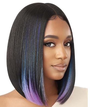 OUTRE COLOR BOMB SYNTHETIC HD LACE FRONT WIG - STINA, SIDE VIEW