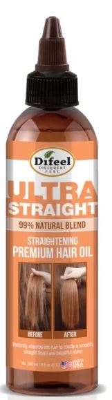 DIFEEL 99% NATURAL PREMIUM ULTRA STRAIGHT HAIR OIL - 8 OZ- BOTTLE