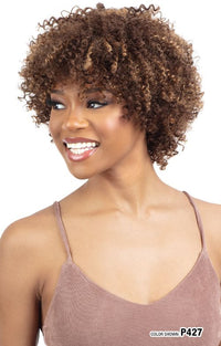 Thumbnail for SHAKE N GO FREETRESS 100% HUMAN HAIR  WIG - GINA, BROWN SIDE