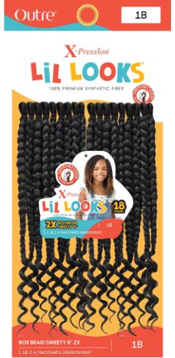 OUTRE XRPESSION LIL LOOKS 2X CROCHET BOX BRAID SWEETY 8", PACK