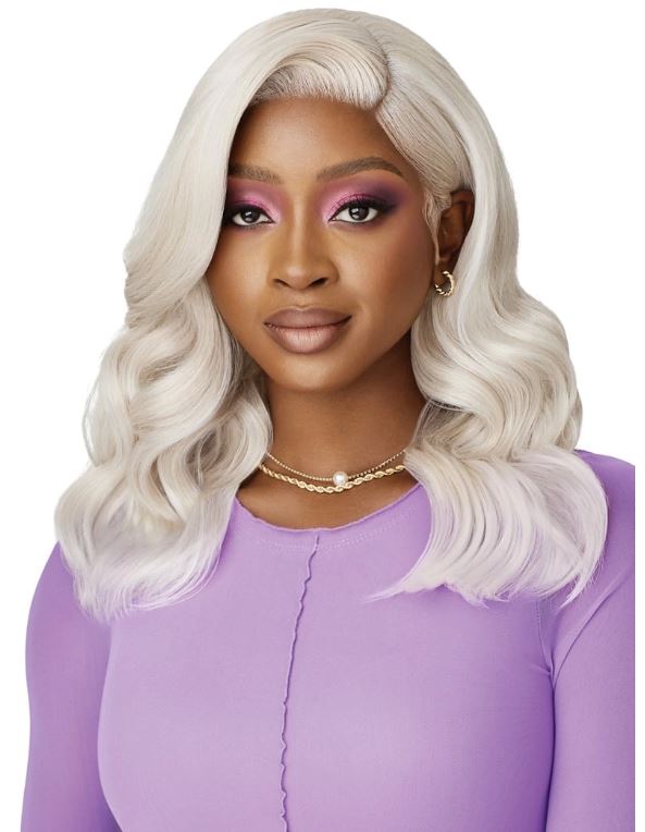 OUTRE PERFECT HAIR LINE13X4 GLUELESS FRONTAL WIG -SWOOP4, PLATINUM