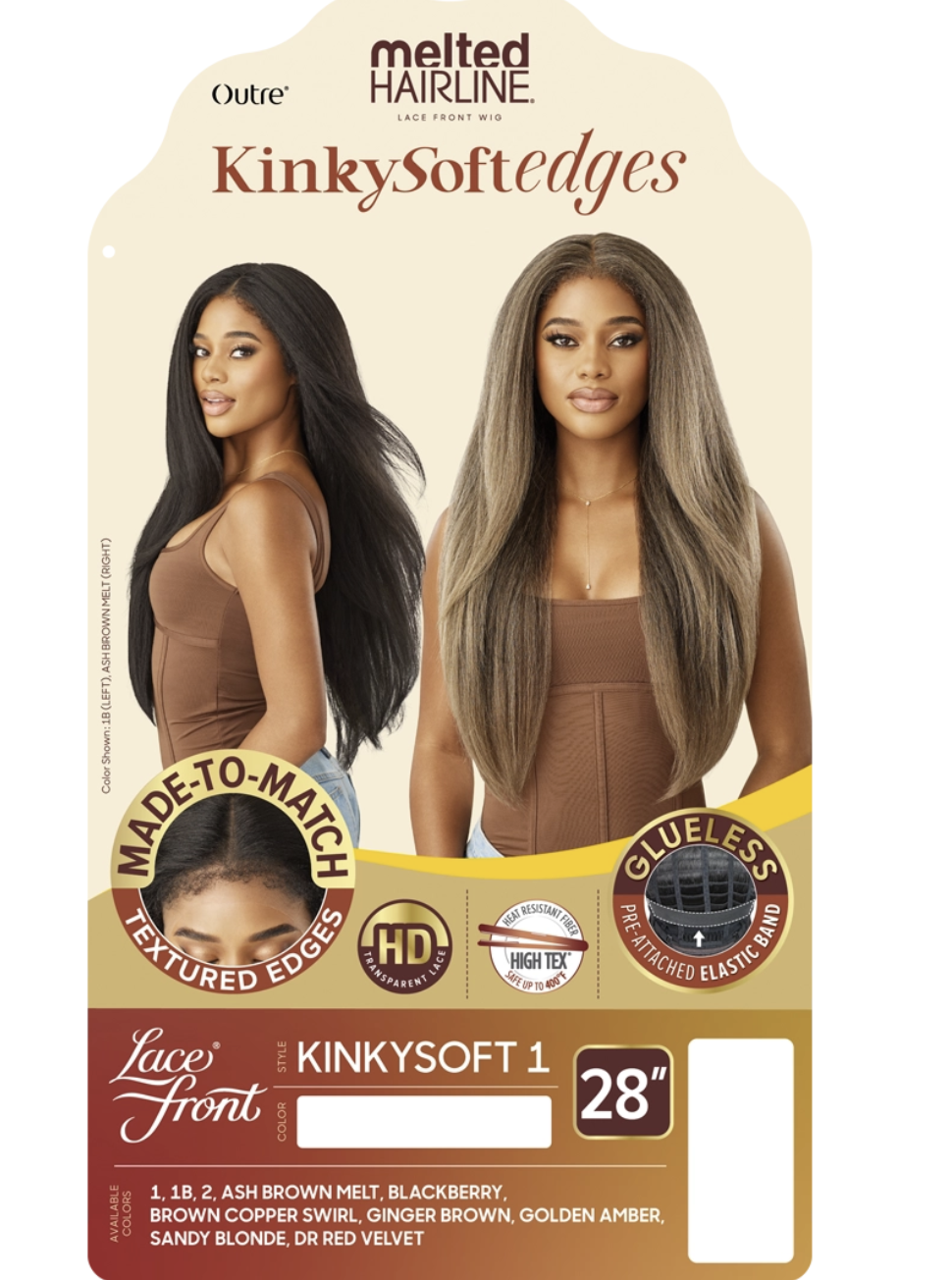 OUTRE Melted HairLine Lace Front Wig - Kinky Soft 1