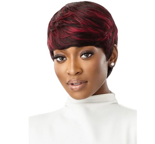 OUTRE SYNTHETIC FULL WIG PREMIUM DUBY WIG - HH TERRA, SIDE VIEW RED