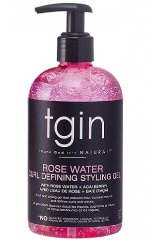 TGIN Rose Water Curl Defining Styling Gel ( 13oz), Sareya Beauty Supply Store in Calgary Alberta Canada