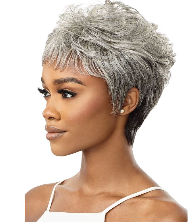 OUTRE FAB & FLY  GRAY GLAMOUR WIG HH-THEODORA