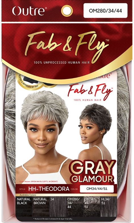 OUTRE FAB & FLY  GRAY GLAMOUR WIG HH-THEODORA