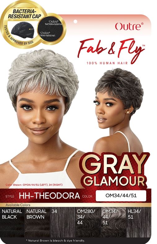 OUTRE FAB & FLY  GRAY GLAMOUR WIG HH-THEODORA