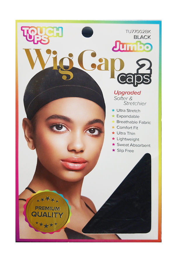 TOUCH UPS HD Wig Cap 2pc -Jumbo Black