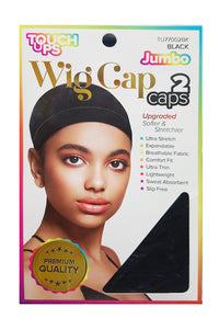 Thumbnail for TOUCH UPS HD Wig Cap 2pc -Jumbo Black