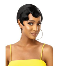 Thumbnail for OUTRE  LACE PART WIGS THE DAILY WIG SYNTHETIC -TRISHA, SIDE VIEW BLACK