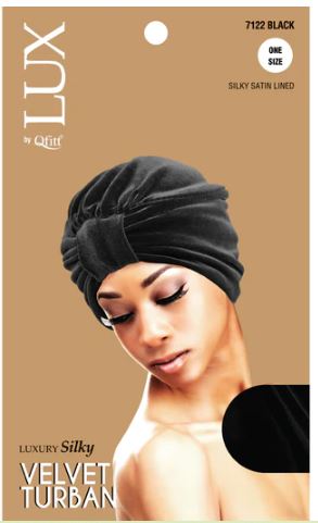 QFITT LUX LUXURY SILKY VELVET TURBAN - SOLID