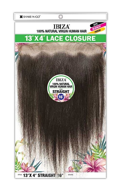 SHAKE N GO IBIZA 100% NATURAL VIRGIN HUMAN HAIR IBIZA 13 X 4 CLOSURE