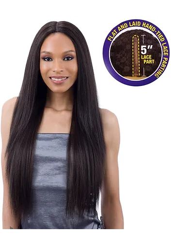 SHAKE-N-GO FREETRESS EQUAL 5 INCH LACE PART SYNTHETIC WIG VALENCIA, front view 2