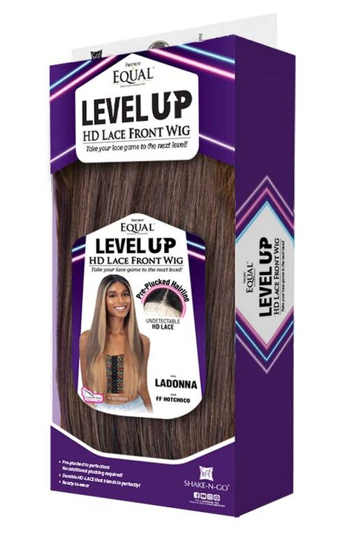 SHAKE N GO FREETRESS EQUAL LEVEL UP LACE FRONT LADONNA, BOX VIEW