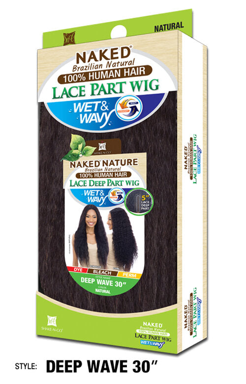 SHAKE N GO FREE TRESS  100% HUMAN HAIR LACE FRONT WIG- DEEP WAVE 30",BOX