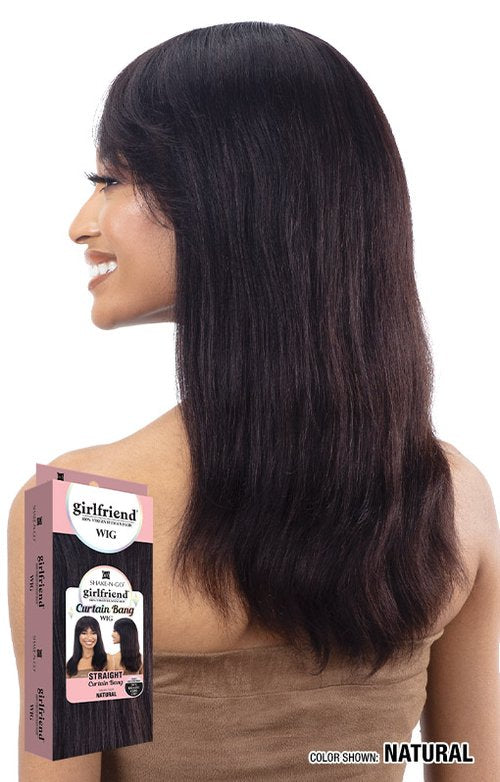 SHAKE N GO FREETRESS 100% HUMAN HAIR LACE FRONTAL GF - STRAIGHT CURTAIN BANG , SIDE