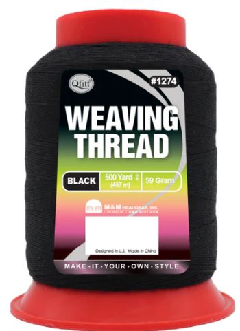 QFITT WEAVING THREAD 500YARD- BLACK