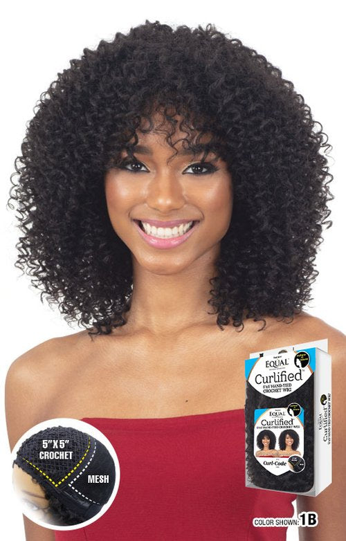 SHAKE N GO FREETRESS EQUAL CURLIFIED CURL CODE CROCHET WIG- Curl Code, FRONT VIEW