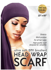 Thumbnail for QFITT ULTRA SOFT DTY BRUSHED HEAD WRAP SCARF