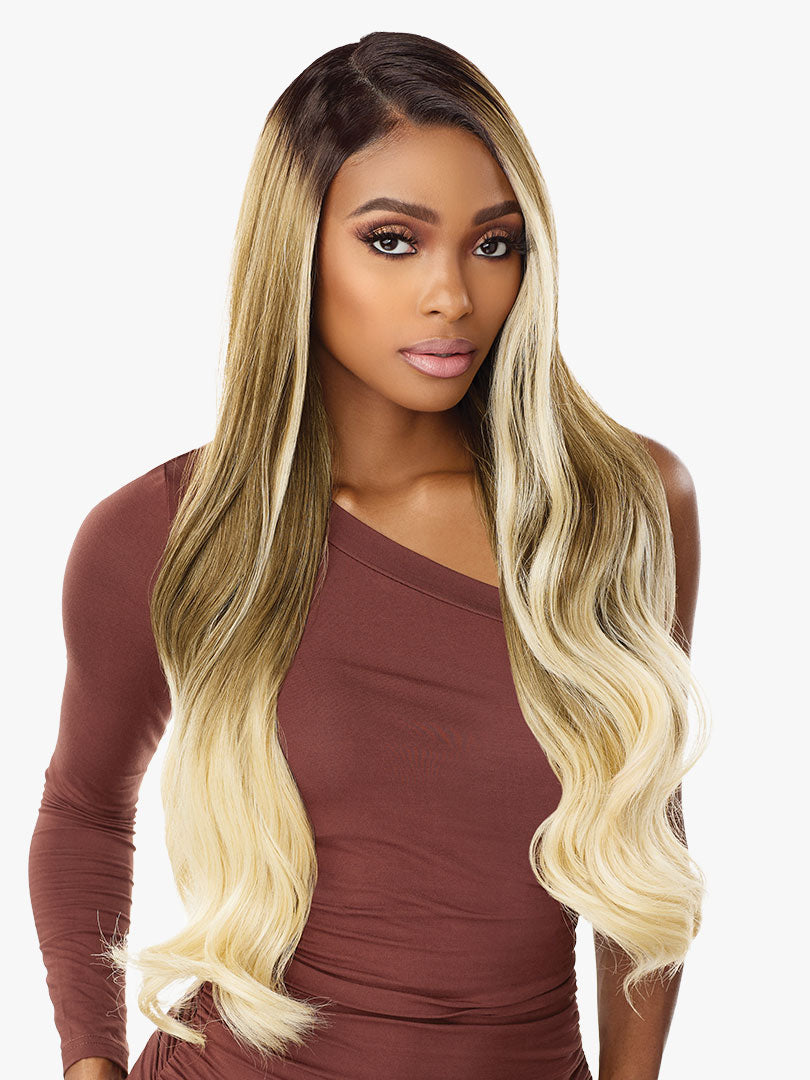 SENSATIONNEL WHAT LACE? HUMAN HAIR BLEND ARABELLA 28″