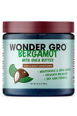 WONDER GRO HAIR & CALP CONDITIONER - BERGAMOT WITH SHEA BUTTER - 12 oz