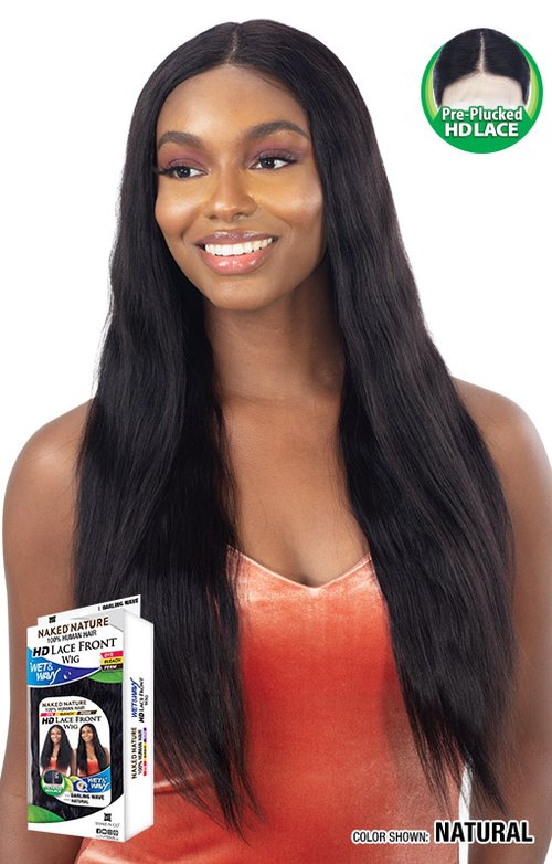 SHAKE N GO FREE TRESS  100% HUMAN HAIR LACE FRONT WIG WET & WAVY- DARLING WAVE, STRAIGHT